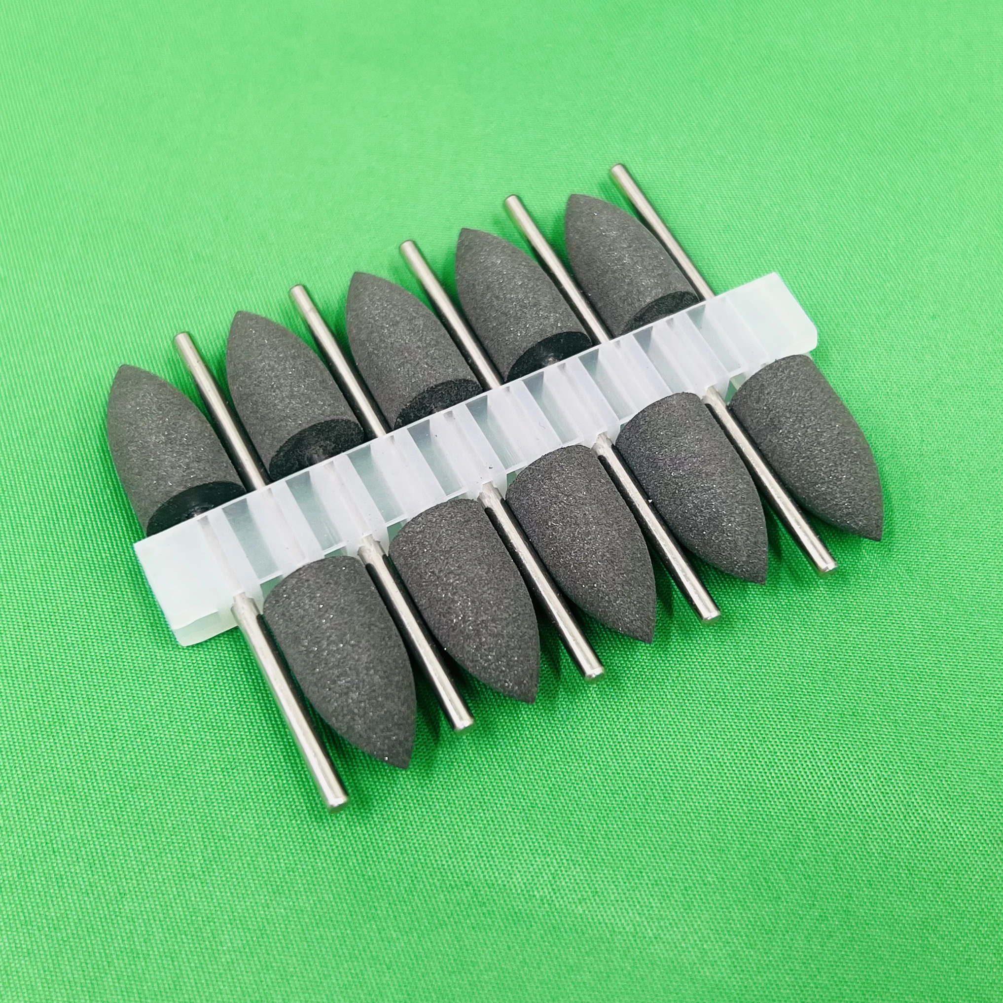 50pcs Dental Lab Silicone Rubber Polishers Diamond Polishing Burs 2.35mm Gray