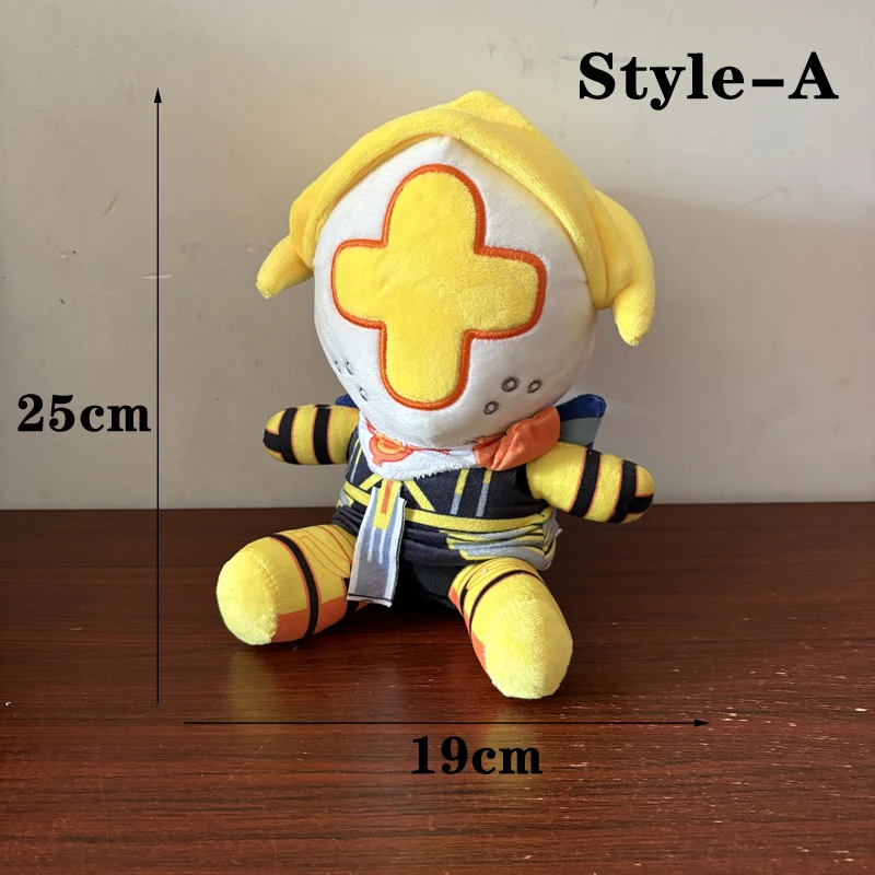 Funny Yellow Cross Face Sitting Blue Red Robot Warrior Cartoon Anime Game Character Ultrakill Plush Toys Desk Decor Plushie Doll