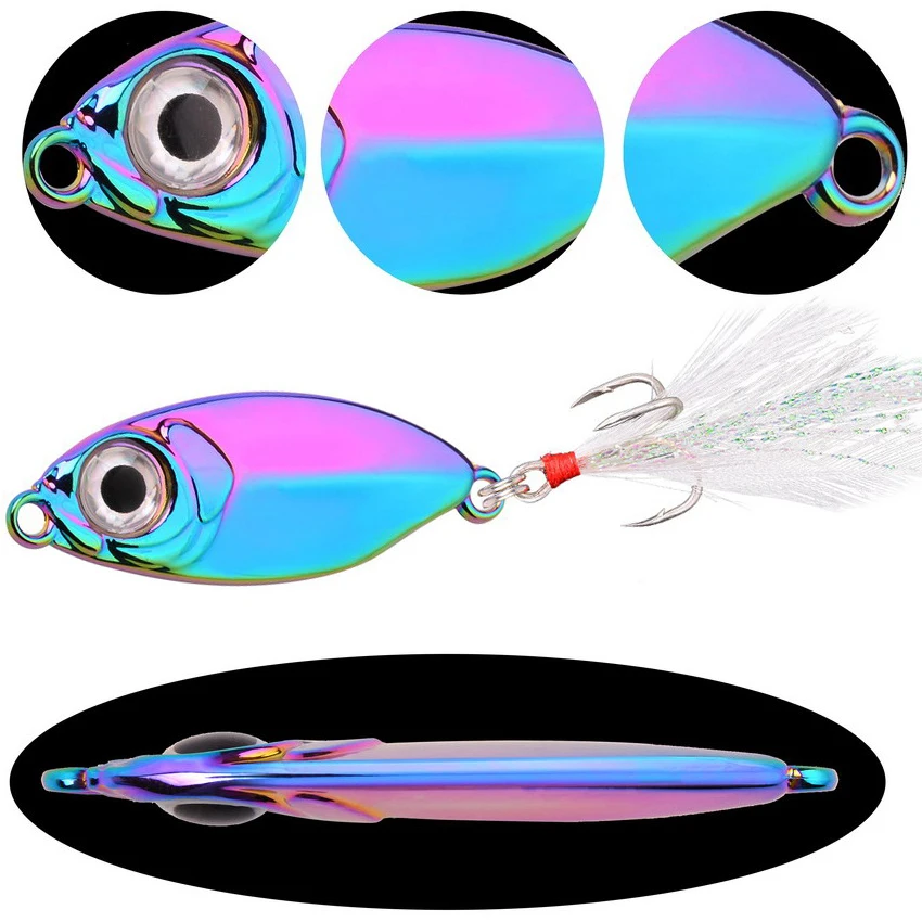 Metal Cast Jig Spoon 5/7/10/15/20g Shore Casting Jigging Fish Sea Bass Lure Artificial Bait Tackle SwimBait Fishing Lures Pesca