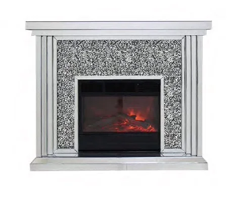 

Coolbang Modern Design and Hot Sales Diamond Crushed Mirrored Fireplace