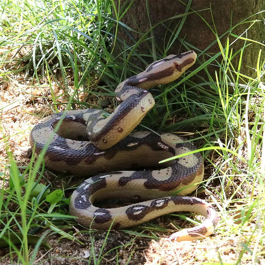 واقعية وهمية الأفعى لعبة المطاط الكمامة اللعب بيثون الأفعى عمل الشكل لجميع القديسين المزحة الدعائم عالية محاكاة ثعبان نموذج