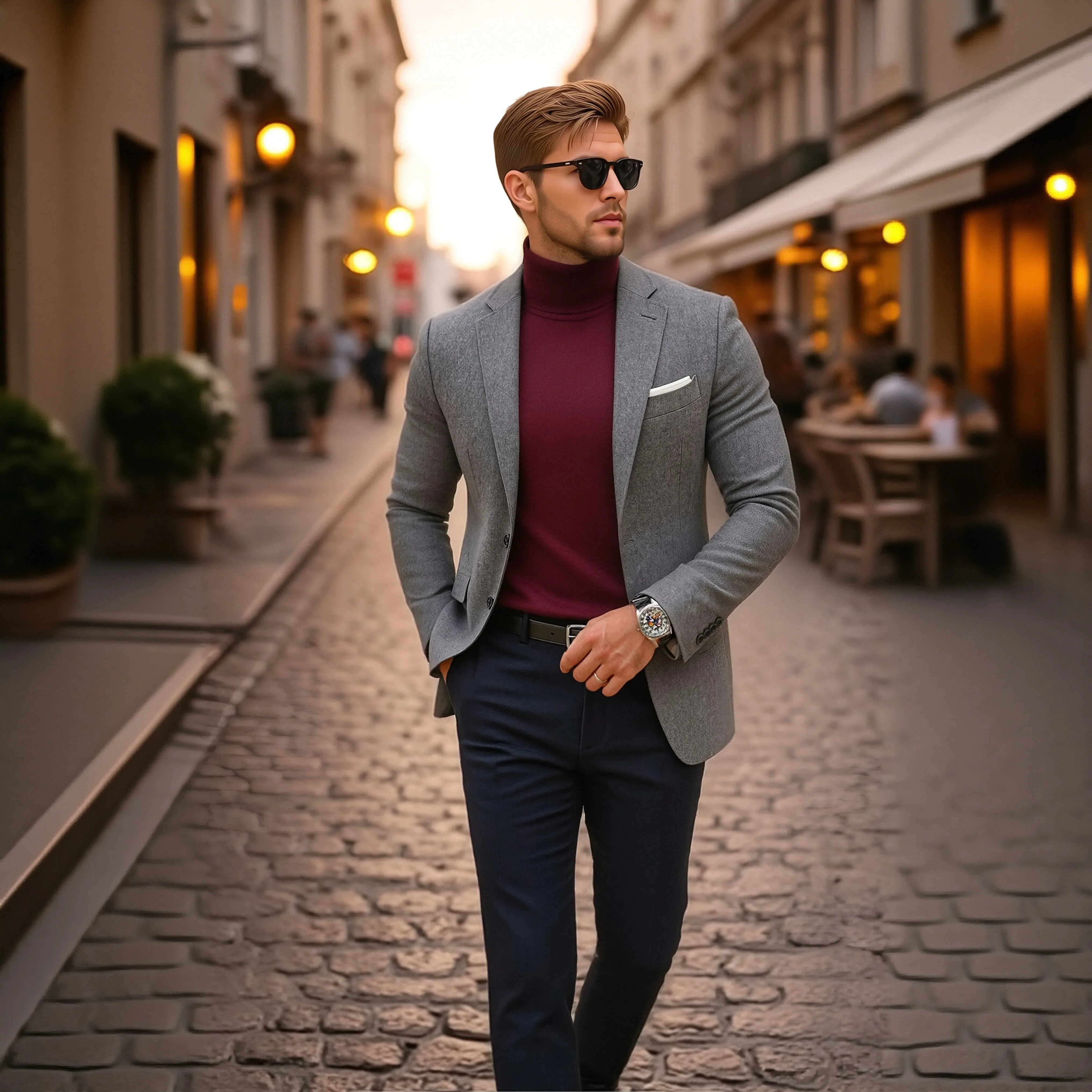 

Mens Slim Fit Three Piece Suit Custom Business Blazer Vest Pants for Wedding Groomsmen and Formal Tuxedo