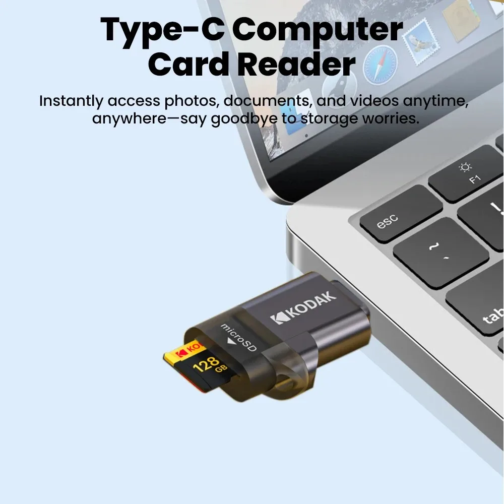 

Kodak Type-C TF Card Reader High-speed up to 2TB Memory Card Adapter for Phone/PC