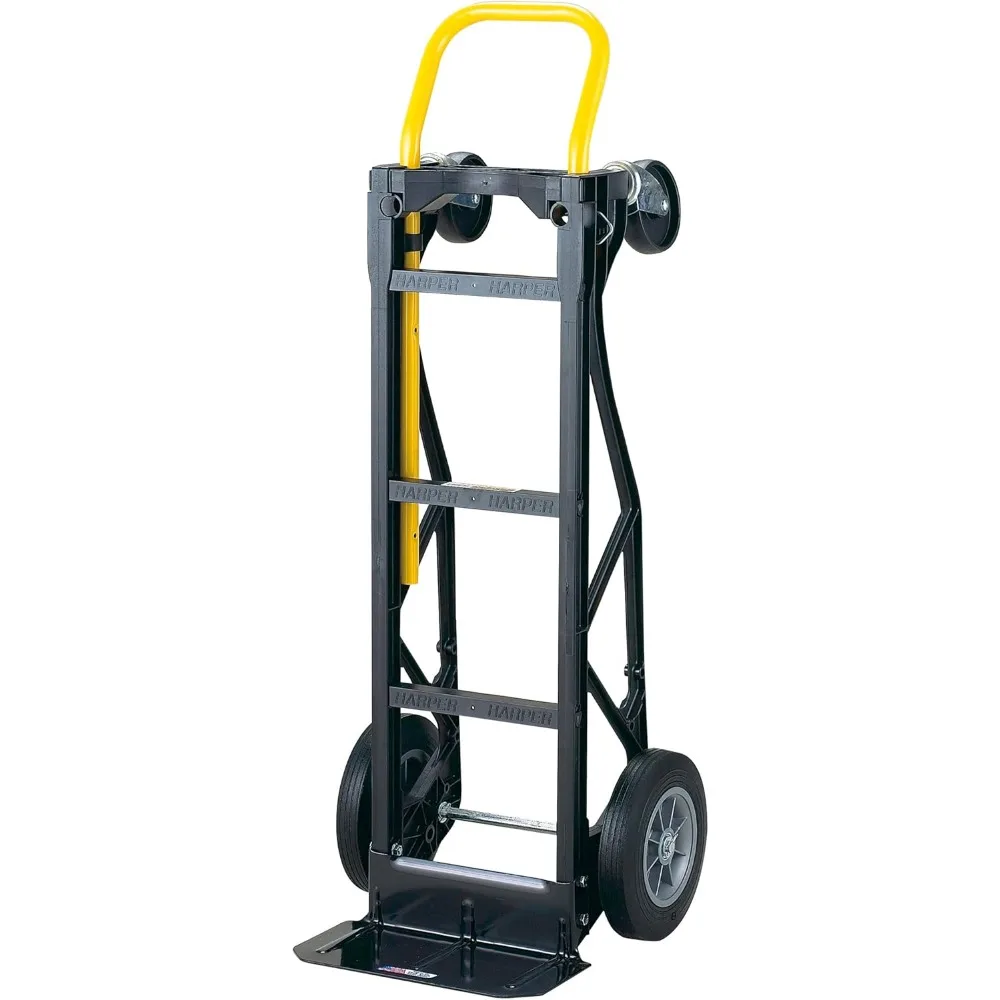 Harper Trucks PGDY8635P 700 lb Capacity Glass Filled Nylon Convertible Hand Truck and Dolly with 10