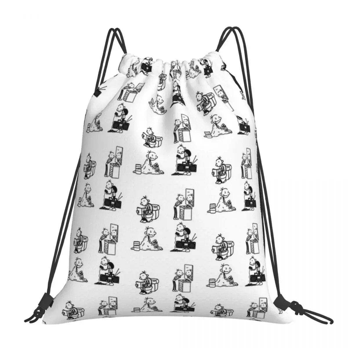 Wimpy Kid 4 States Of Greg Heffley Backpacks Multi-function Portable Drawstring Bags Sports Bag BookBag For Travel School