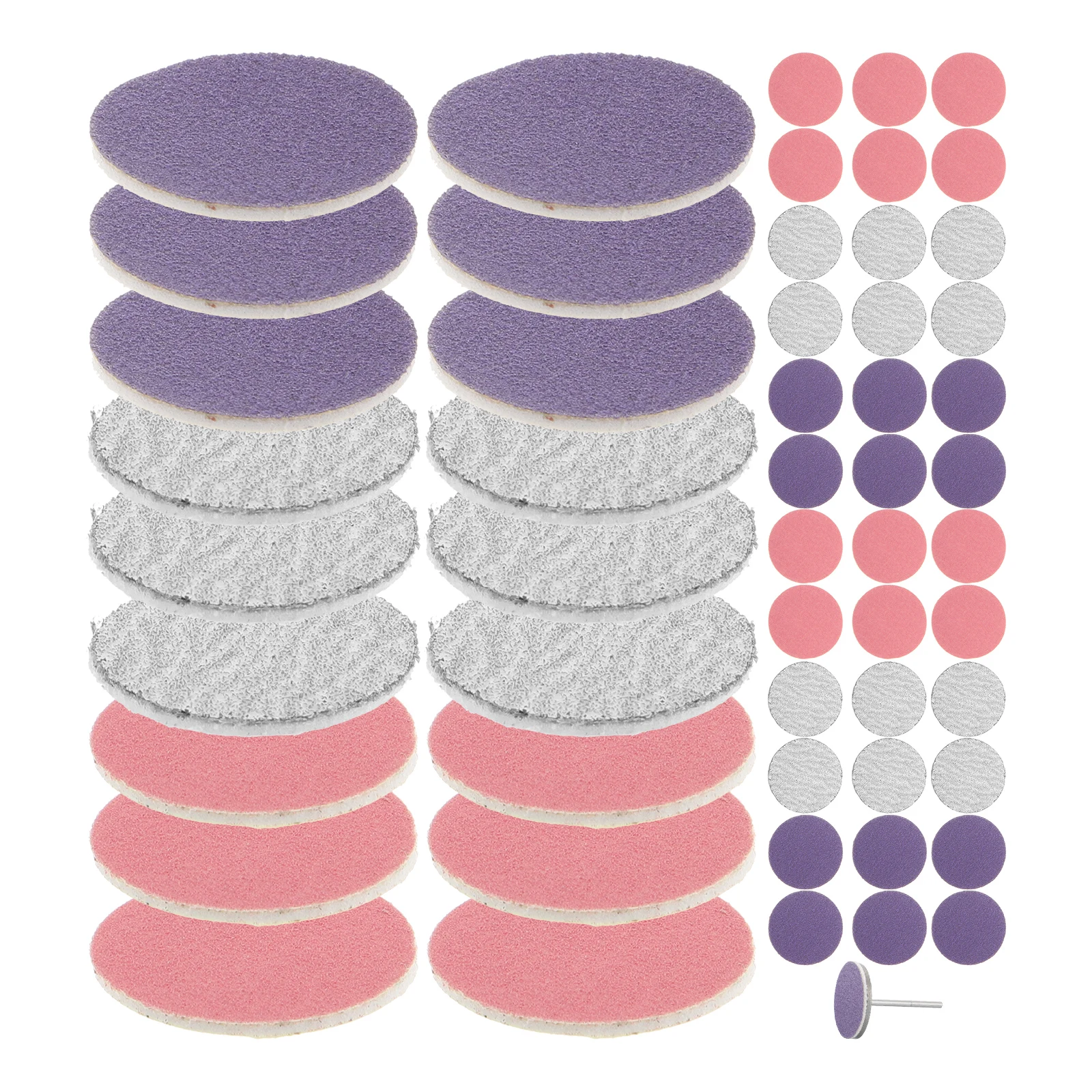 60pcs Nail Sanding Disc Set Electric Grinding Drill Bit Sandpaper for Foot Dead Skin Calluses Manicure Supplies Surface Prep