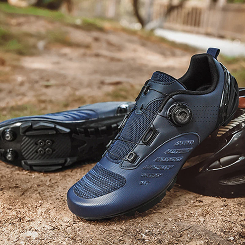 

Мужские велосипедные кроссовки, противоскользящая дышащая обувь для горного велосипеда, вращающаяся пряжка, дорожная обувь с замком, велосипедная обувь на жесткой подошве