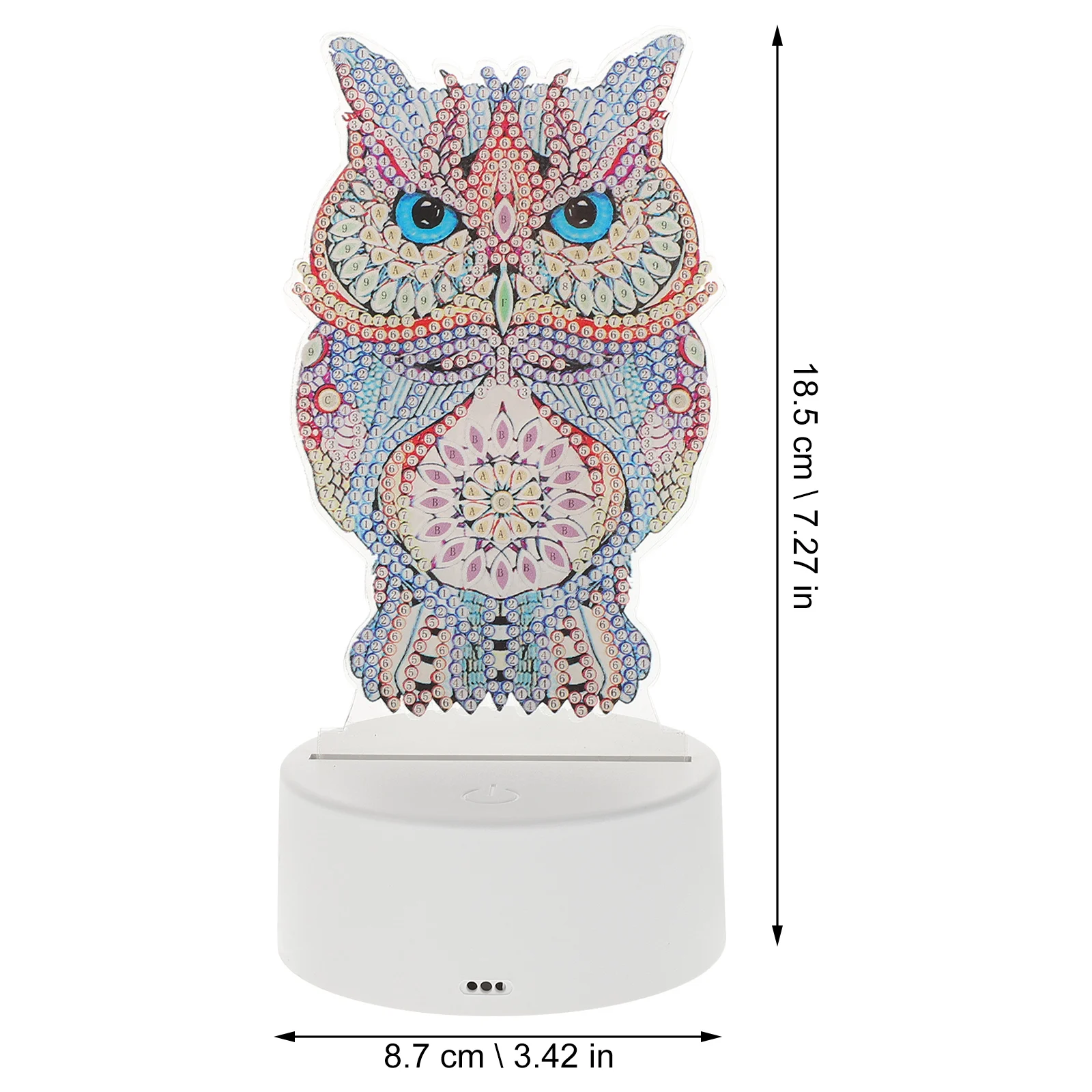 

Owl Shape Diamond Decorative Light Sign Creative Night Lamp High Quality Plastic Bedroom Office Decorative DIY