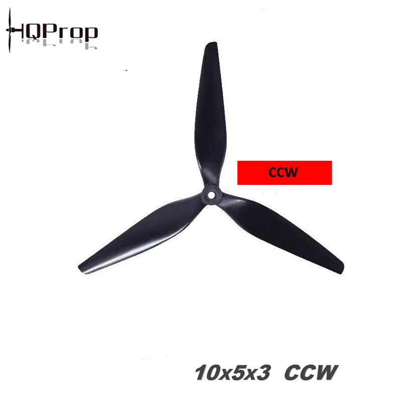 2쌍(2CW+2CCW) HQProp Macroquad 10X5X3 1050 10인치 3-블레이드 블랙 카본 강화 나일론 프로펠러 RC FPV 드론용