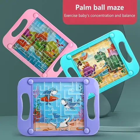 3D Maze Ball Puzzle Strategy Game for Kids Educational Balance Gravity Toy with Memory Sequential Challenges Funny Learning Gift