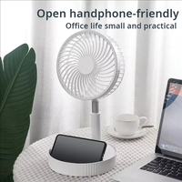 2025 new desktop desktop fan folding telescopic fan charging usb multifunctional outdoor portable home floor-standing fan