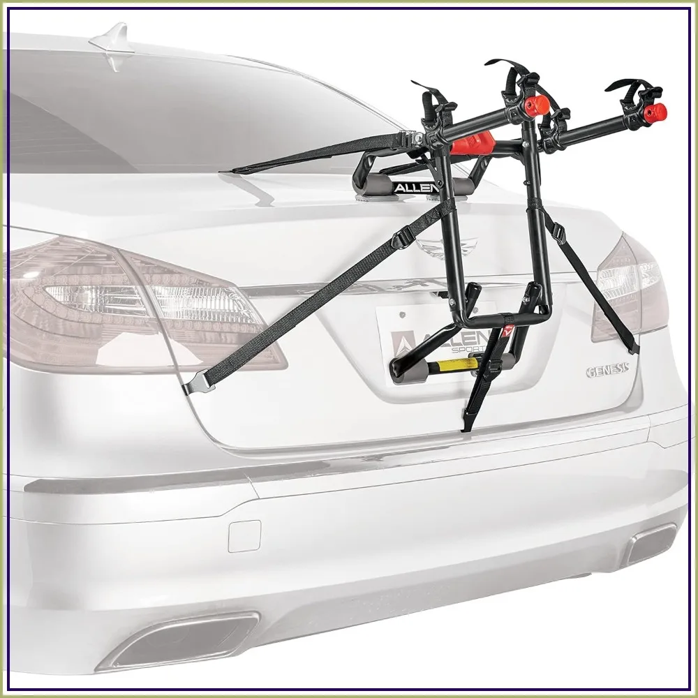 

2-Bike Trunk Mounted Carrier, Deluxe+ Bike Rack for Trunk, Easy Install