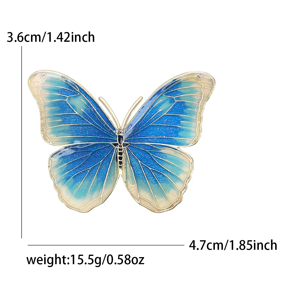 Beaut&Berry Classic Enamel Butterfly Brooches for Women Stylish Insect Pins Friends Party Gifts Jewellery Accessories