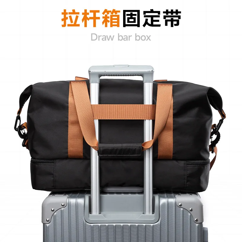 Large capacity travel bag men's handbag men's luggage travel bag light storage sports fitness bag