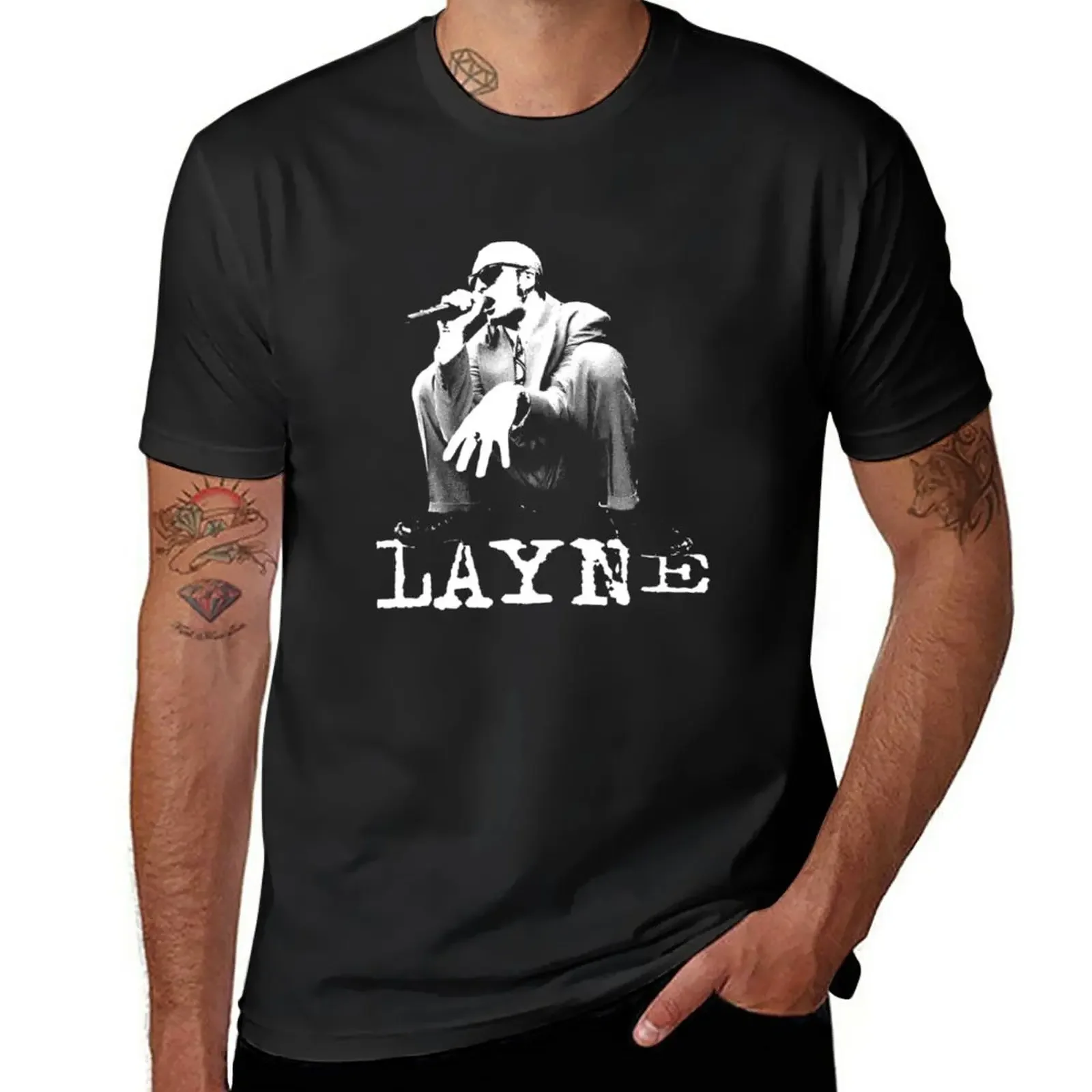 New Layne-2 - White Stencil Essential T-Shirt sweat shirts Tee shirt big and tall t shirts for men