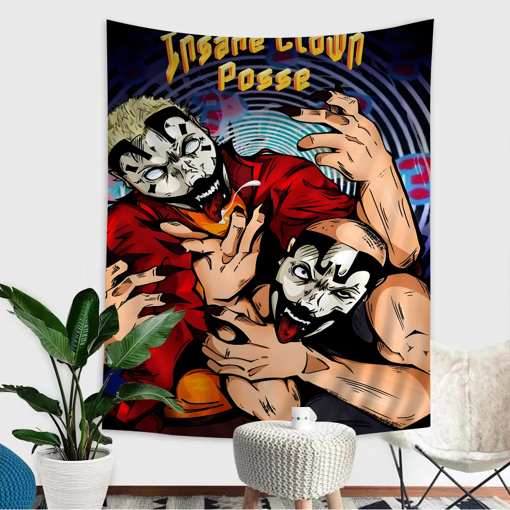 مجنون مهرج بوسي معلقة نسيج البوهيمي معلقة التارو الهبي جدار السجاد النوم نسيج اليابانية