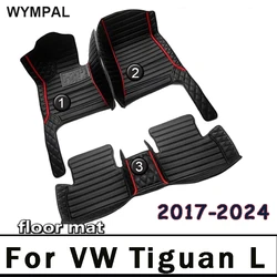 Car Floor Mats For VW VW Tiguan L (5 seats) 2024 2023 2022 2021 2020 2019 2018 2017 Auto Interior Carpets Covers Accessories