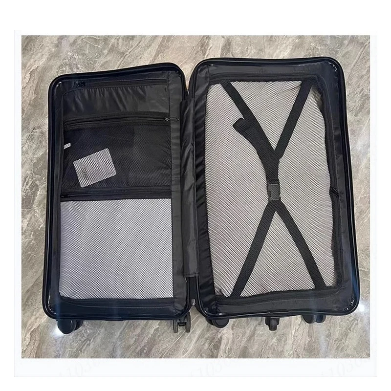 Maleta de viaje Rectangular Unisex, maleta de transporte ligera de gran tamaño, estuche de equipaje de cinco ruedas, bolsa de viaje anticaída