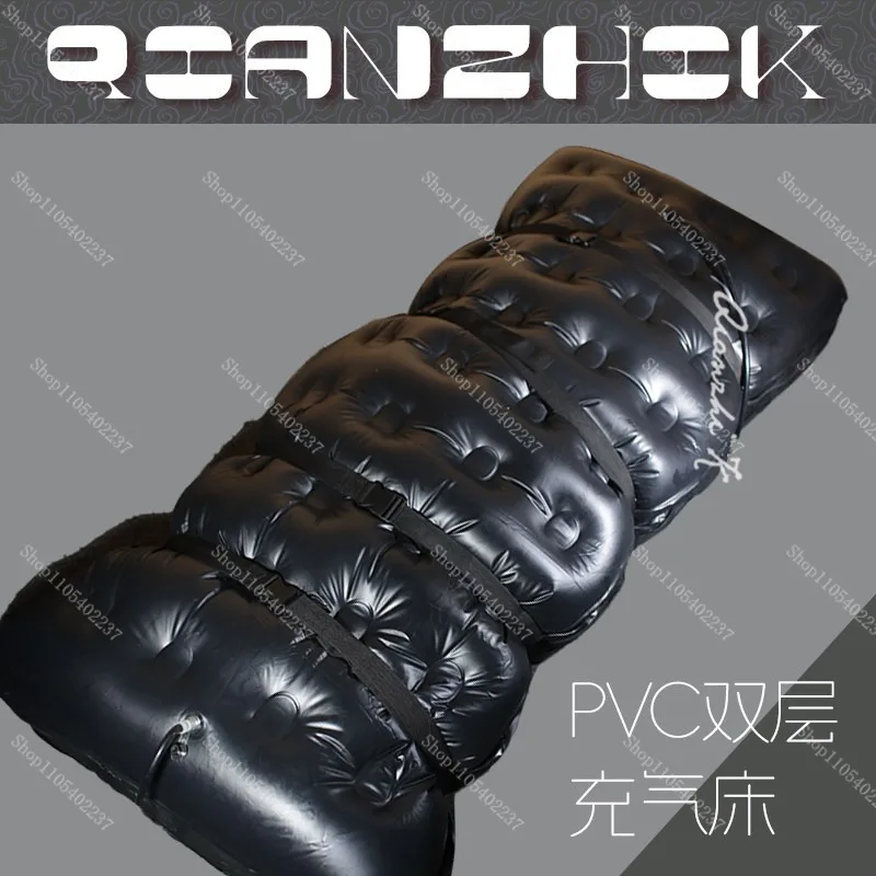 Double Layer Inflatable Mattress PVC Latex Vacuum Bed 230x90cm No Air Pump