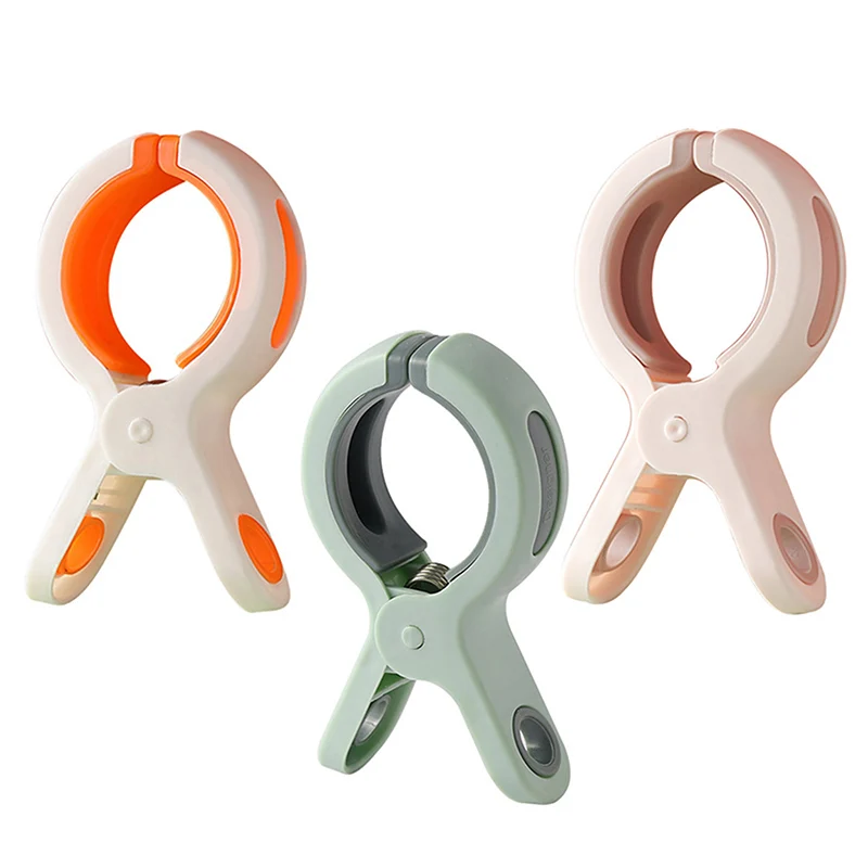 3pcs/set ABS Beach Towel Clips, Large Plastic Windproof Clothes Hanging Peg Quilt Clamp Holder for Beach Chair Cruiser