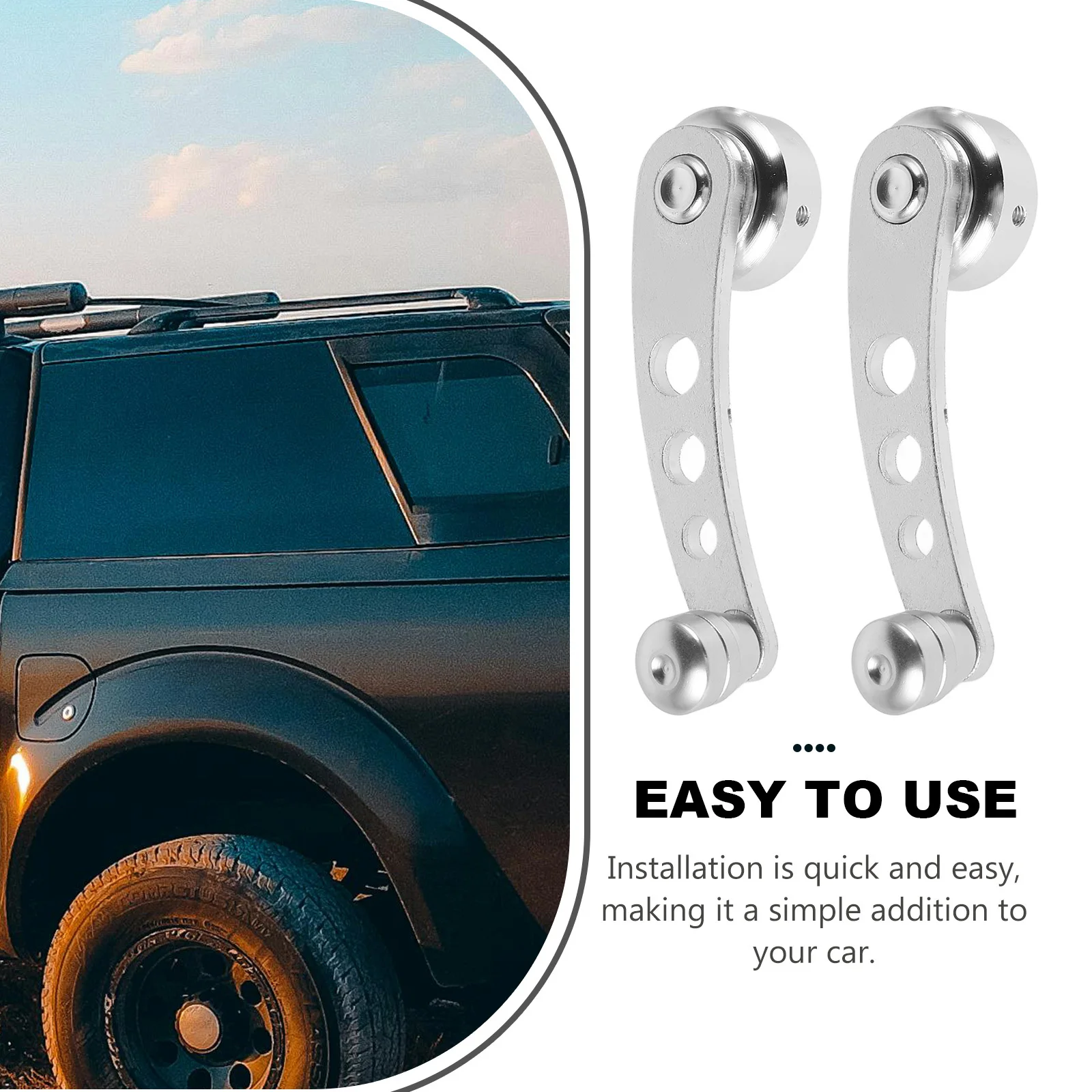 

4pcs Car Window Crank Handle Aluminum Alloy Universal Window Crank Lever Replacement Auto Door Handle Car Interior Parts