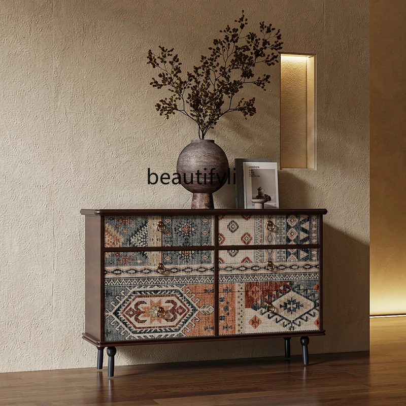 

entry entrance cabinet, entrance door against the wall side cabinet, retro solid wood dining room storage and decoration cabinet