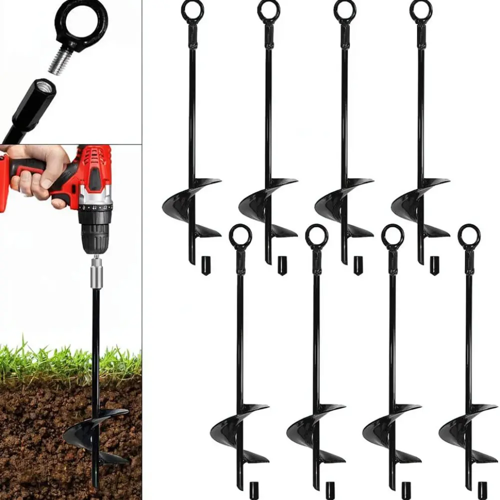 Heavy Duty Spiral Anchor Stake For Outdoor Tent Trampoline Shed Canopy Garden Fastening Drill Installation Hardware