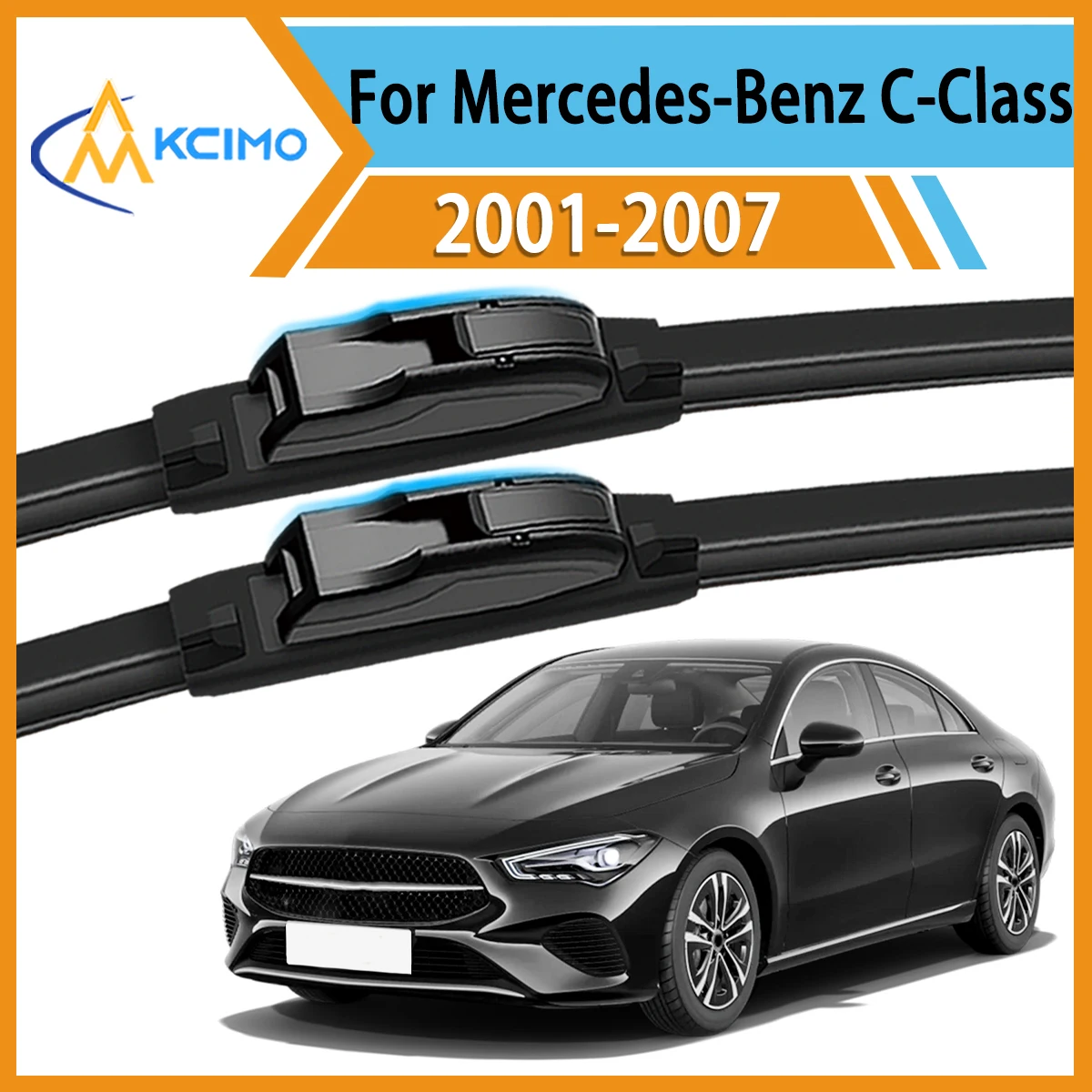 

2PCS Auto Wiper Blades for Mercedes-Benz C-Class W203 S203 (Wagon) CL203 (SportCoupe) 2001-2007 Perfect Fitting Long Service Lif