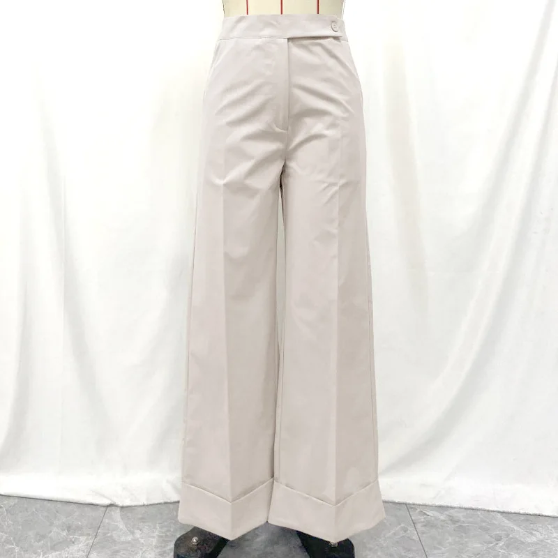 European and American Autumn New Casual Pants Women's Wide-leg Fashion Temperament Trousers Women