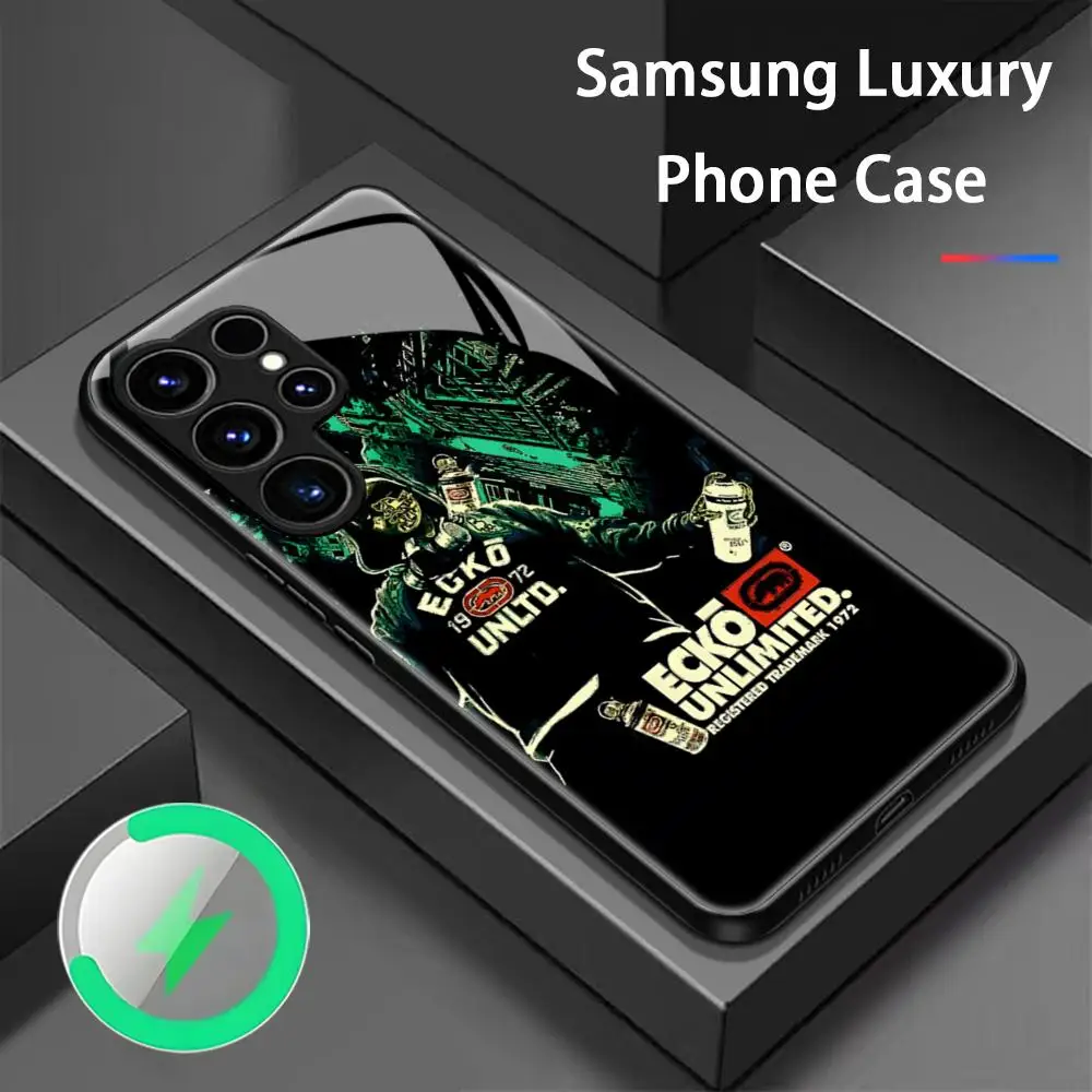 Trend Brand E-Ecko Unltd LOOG Phone Case For Samsung S26 S25 S24 S23 S22 S21 S20 Plus Ultra Glass Magnetic Case
