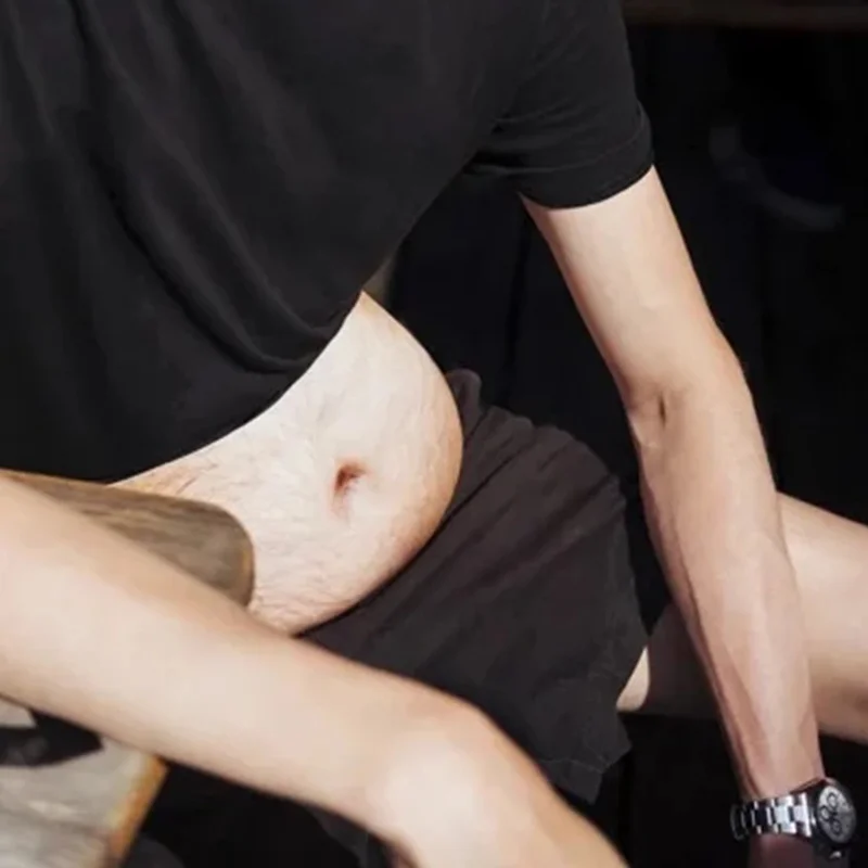 Herren-Bierbauch-Gürteltasche, innovative, verstellbare, multifunktionale Sporttasche mit großem Fassungsvermögen im Fake-Dad-Bauch-Design – Detail 6