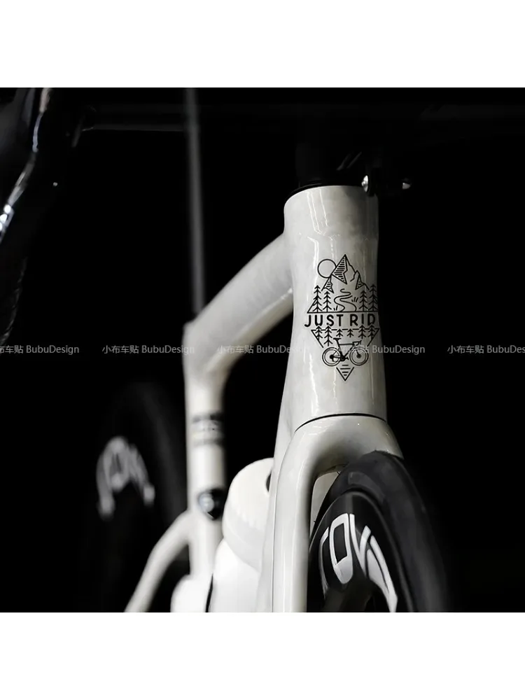 AliExpress NONE 2Pcs JUST RIDE Mountain Bike Waterproof Stickers For Bike Frame Helmet Luggage