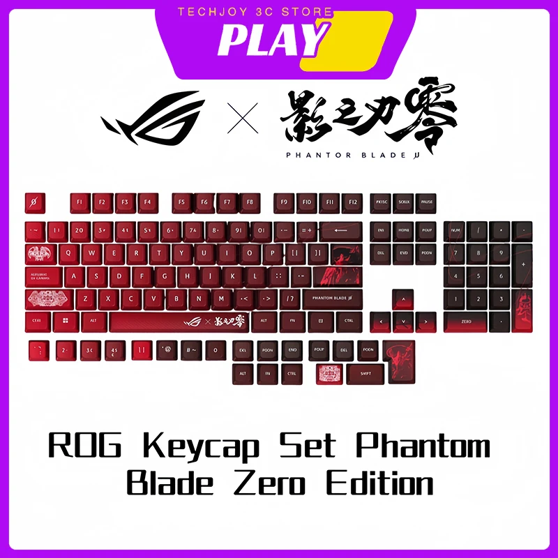 ASUS ROG Keycap Set Phantom Blade Zero Edition Dye-Sub PBT Keycaps Tri-sided Translucent Cherry Profile for Strix Morph 96 Gifts