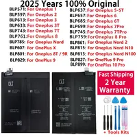 100% Original Replacement Battery For OnePlus 1+ Nord N100 N10 X 1 2 3 3T 5 5T 6 6T 7 7T 8 8T 9 9R 10 Pro Plus Bateria Batteries
