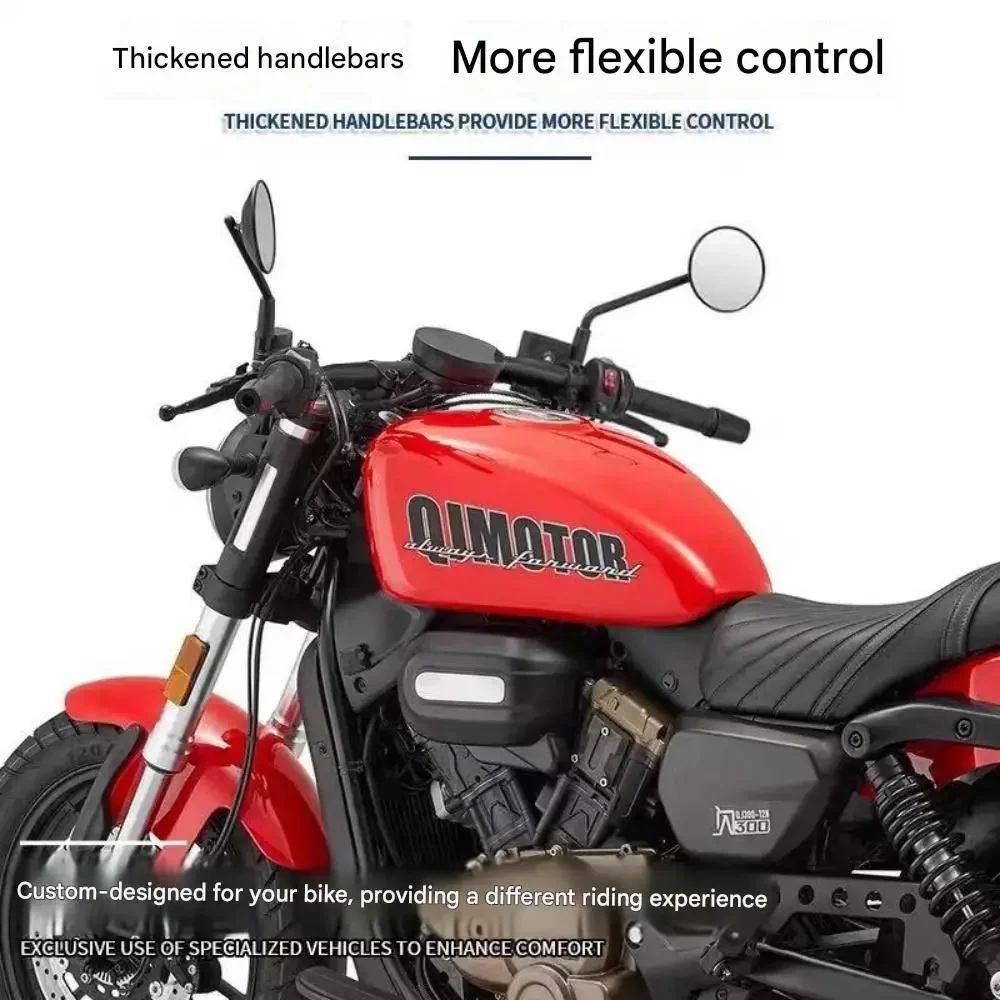 【Precise Fit】Handlebars for QJMOTOTR SRV 300s/SRV300 modified motorcycles, flat handlebars for SRV300 automatic transmission.