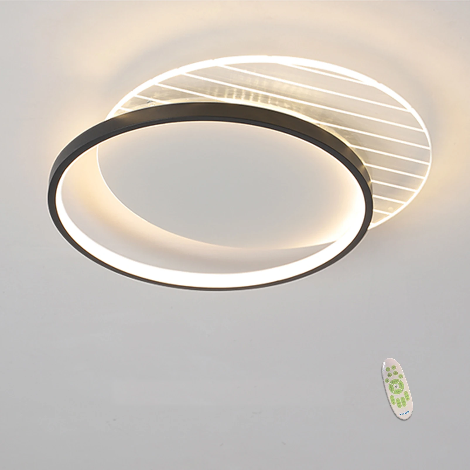 Ultra-Thin Led Ceiling Lamp Gold/Black  Surface Installation Living Room Bedroom Home Decoration Lighting D46*W46*H5cm