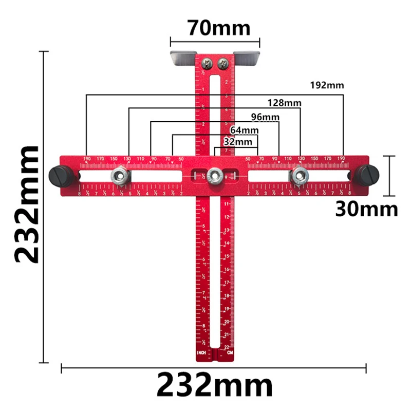 Imagem -02 - Auto Centrando Drill Guide para Gaveta Hardware do Armário Doweling Jig Botões Alças Puxa Punch Locator Instalação