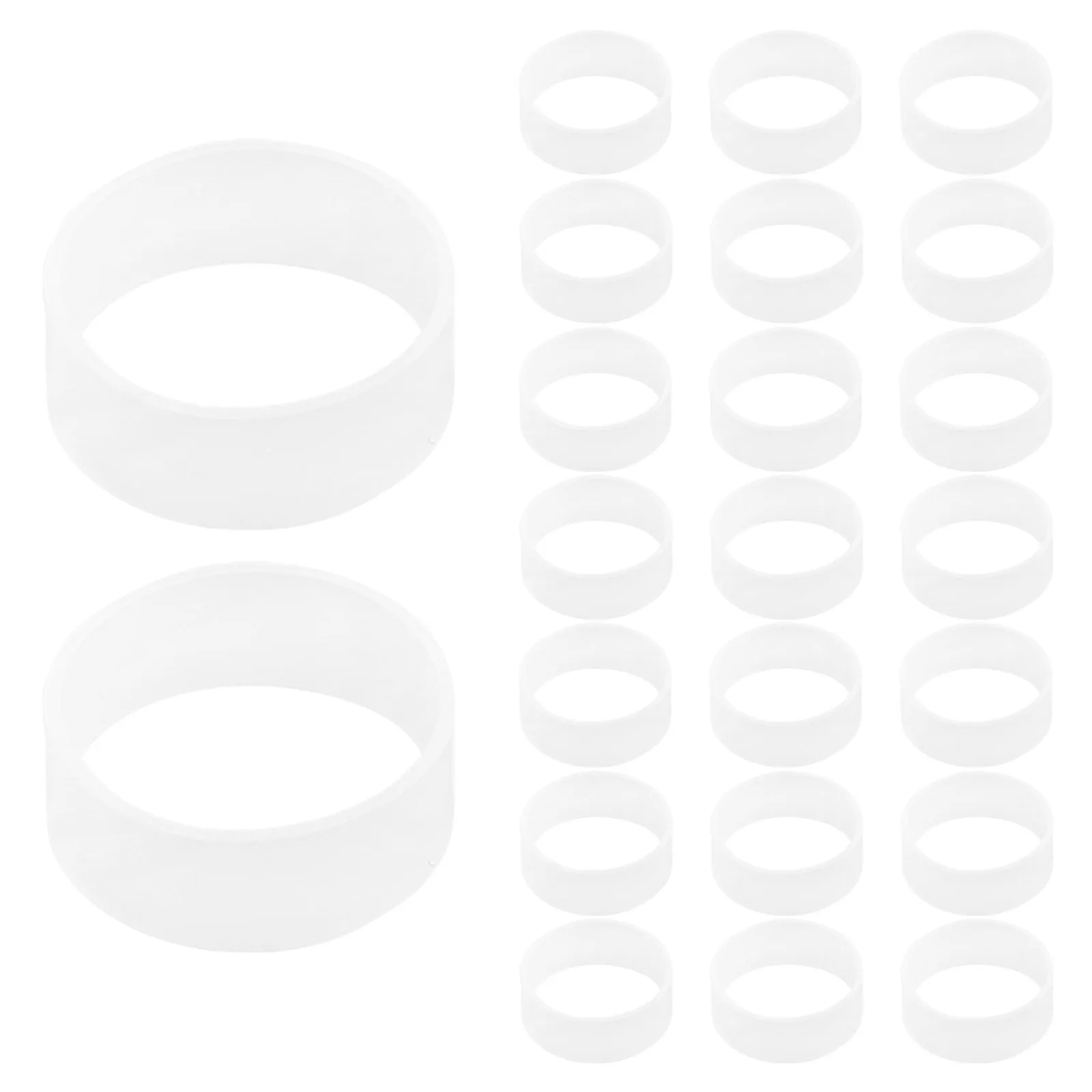 

500Pcs Reusable Silicone Cable Ties Flexible Elasticity Coil Rings for Cable Management Power Cords Data Lines Home Office