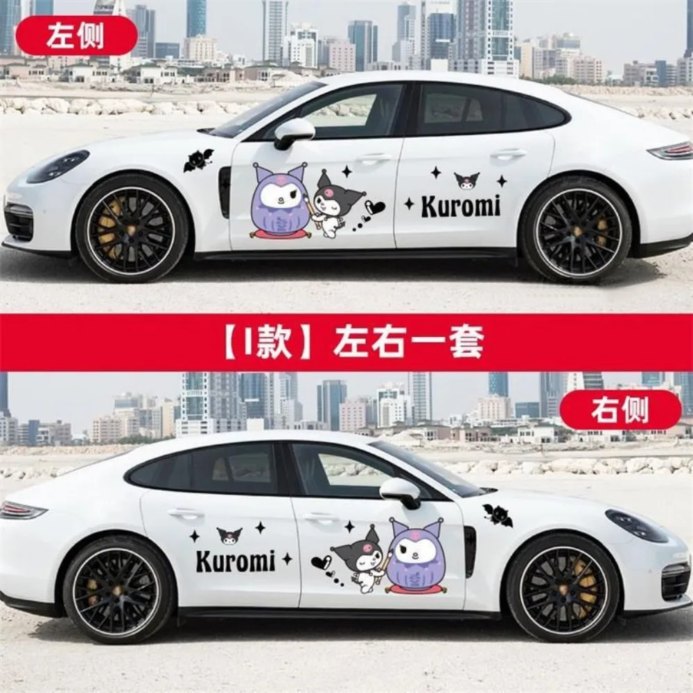 Cartoon Anime Cute Kuromi Car Stickers Decoration Accessories Auto Scratch Covering Sticker Waterproof Creativity Decorative