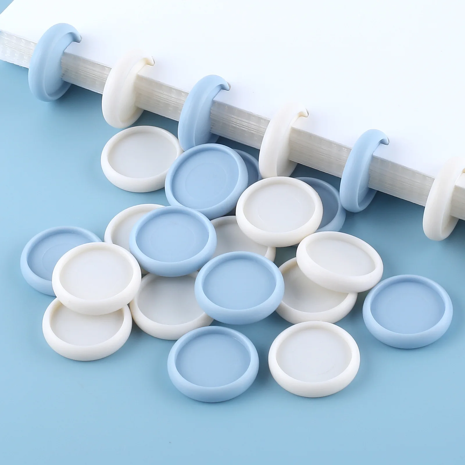 

70Pc 24MM New Mushroom Buckle Binding Ring Loose Leaf Buckle Binding Buckle Loose-leaf Mushroom Hole Notebook Album Accessories
