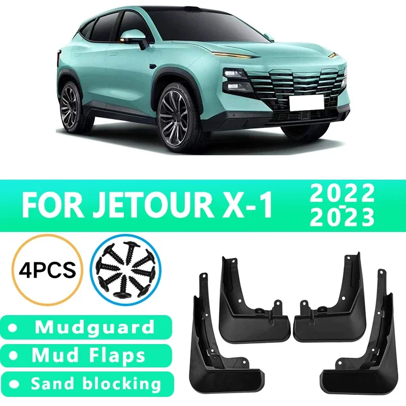 

Mud Flaps Fit for JETOUR X-1 2022-2023 Mudquards Tire Fenders Splash Proof Accessories Wheel Guards 4ps