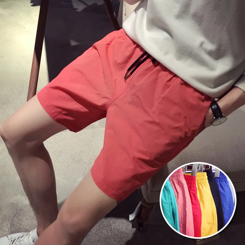 

Casual Loose Summer orts Men's Korean Sle Thin Five-Point Beach Pants Breathable Comfortable Workwear for Youth