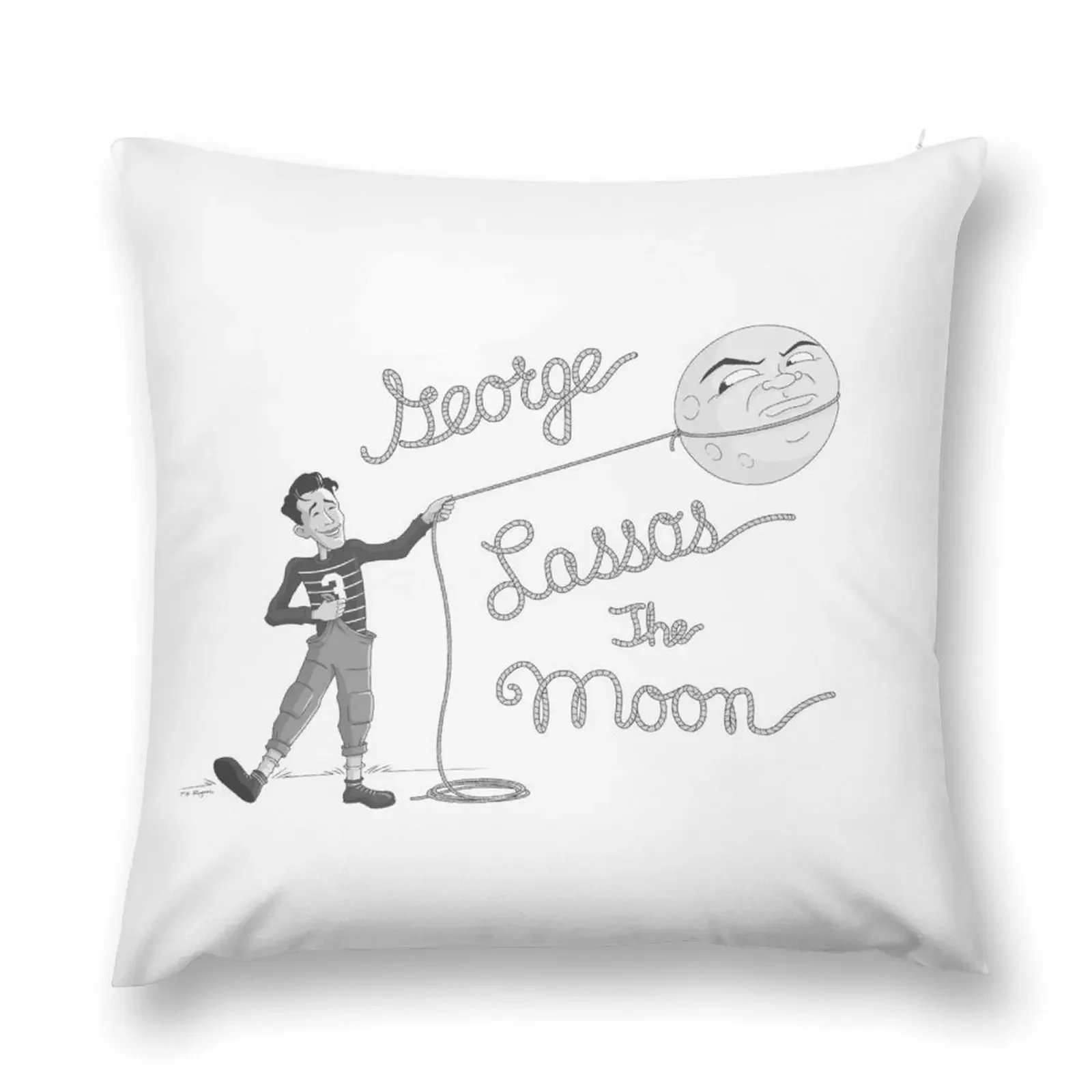 George Lassos the Moon Throw Pillow Christmas Covers luxury sofa pillows home decor items pillow