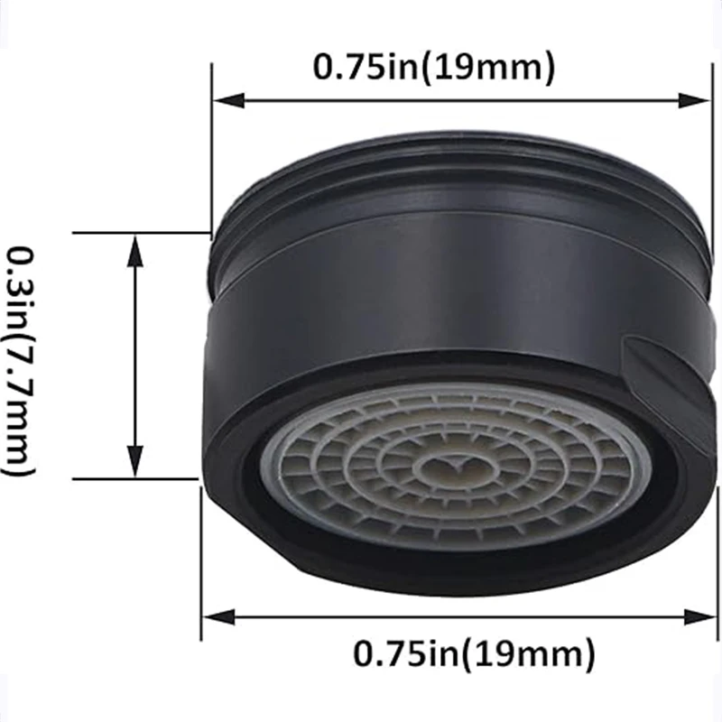 4 Pcs Chrome Black Water Saving Replaceable Filter Mixing Spout 24/20mm Threaded Bathroom Faucet Aerator bathroom accessories