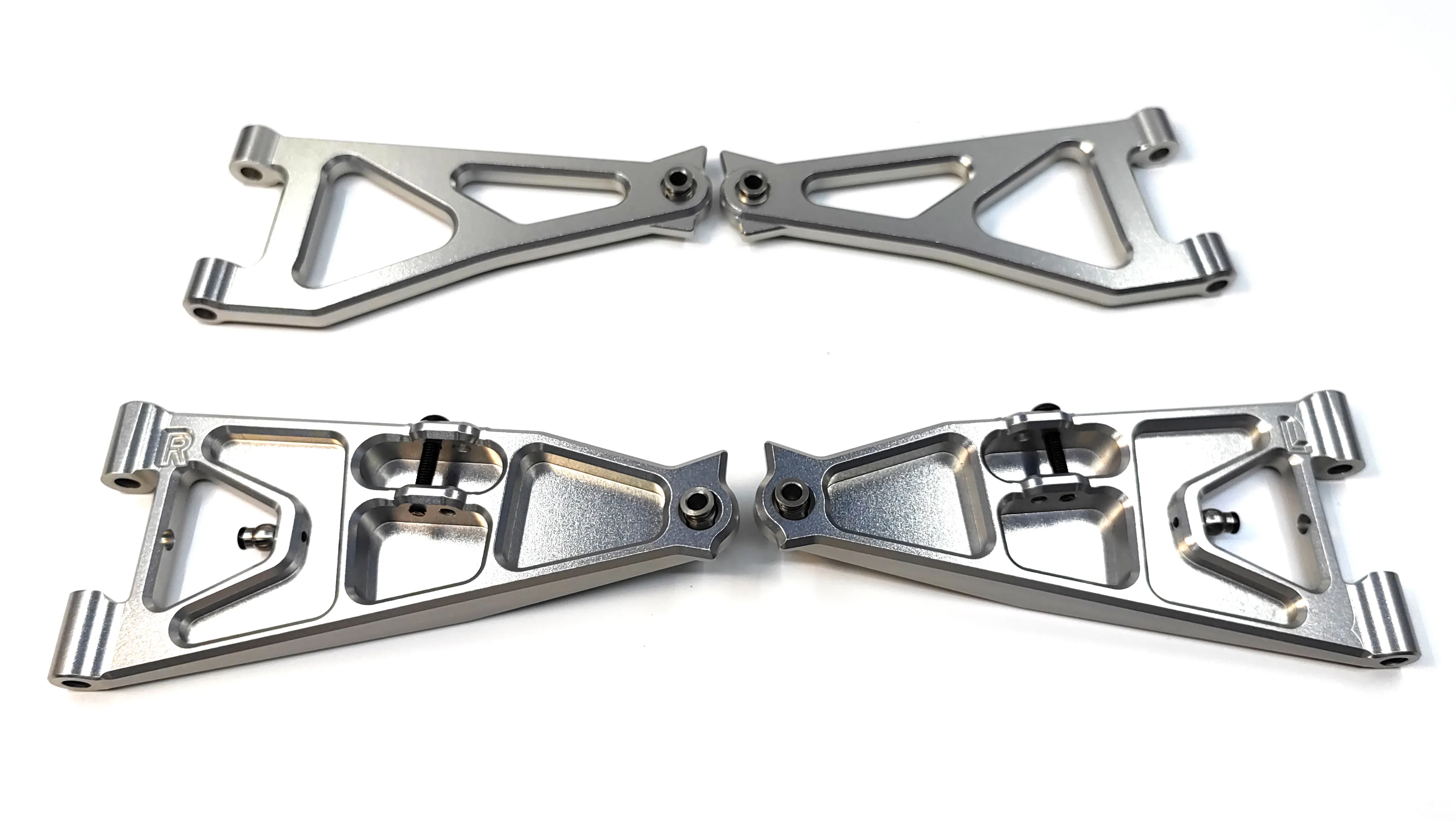 KEBEILEE CNC 7075#aluminum front upper&lower suspension arms for LOSI RZR 1/10