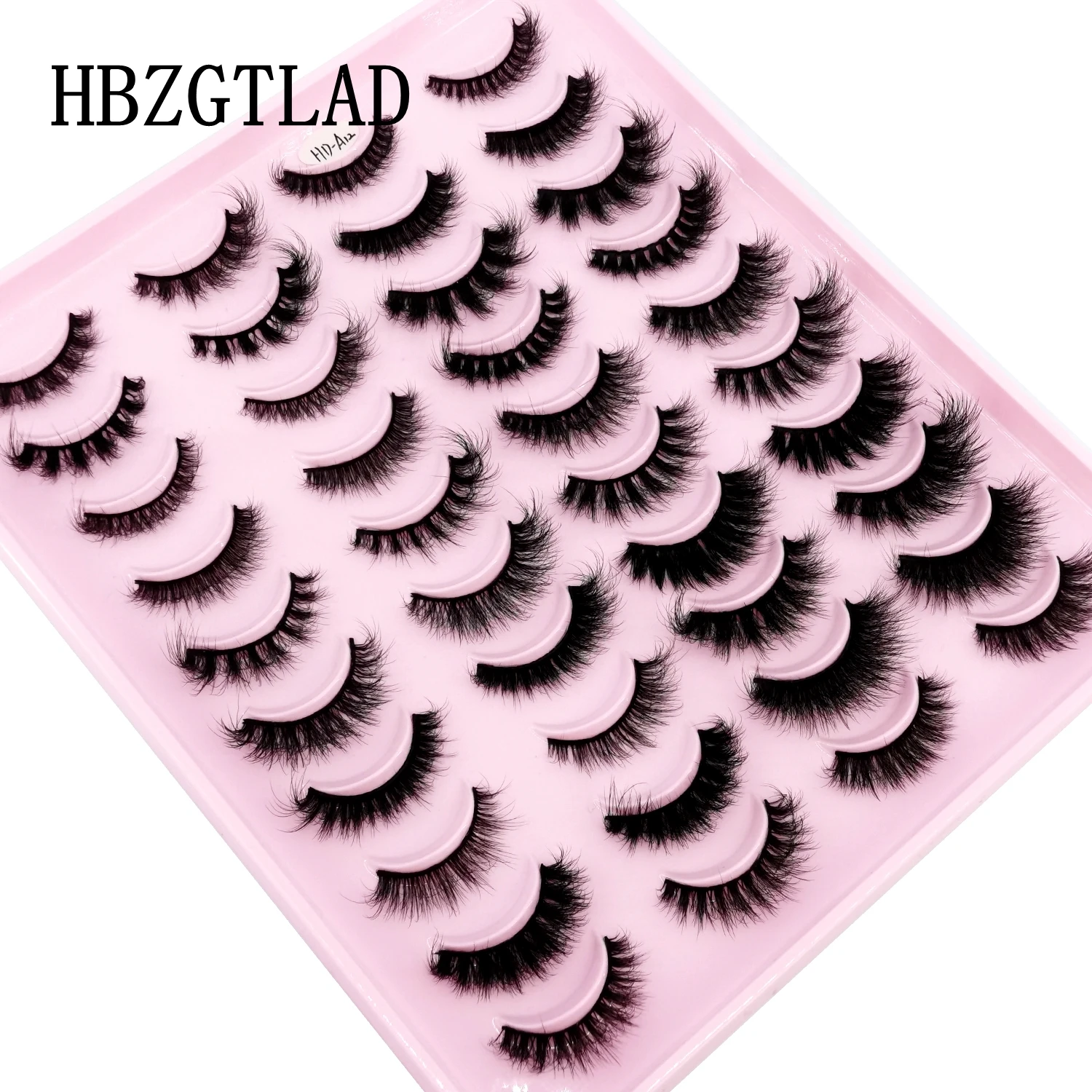 20 Pairs Eyelashes 3D Mink Lashes Fluffy Soft Wispy Natural Cross Eyelash Extension Reusable Lashes Mink False Eyelashes Makeup