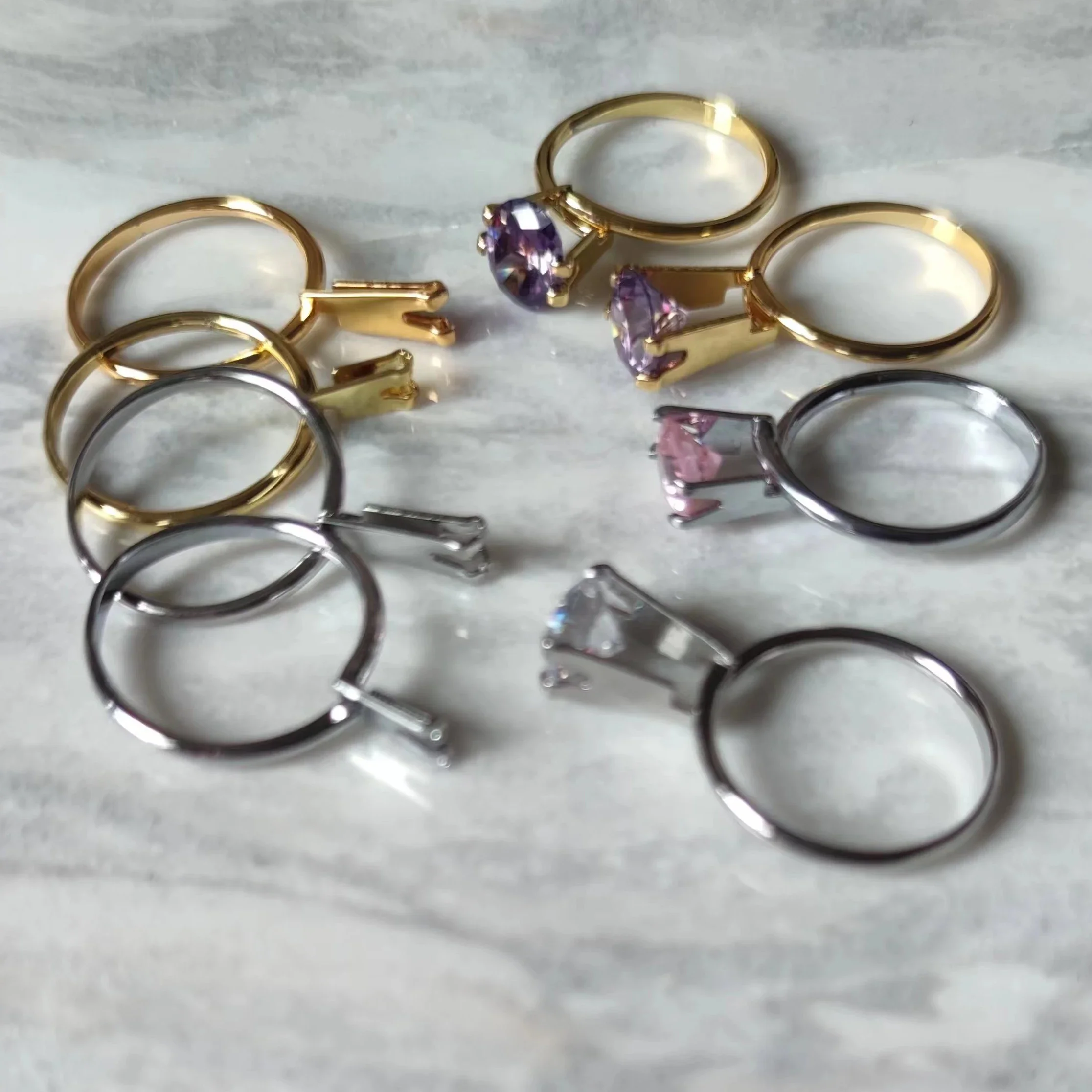 Spring Type Round Ring Stone Gemstone Tweezers Four Claw Diamond Tweezer Ring Setting Diamond Meson Claw Jewelry Tool Equipment