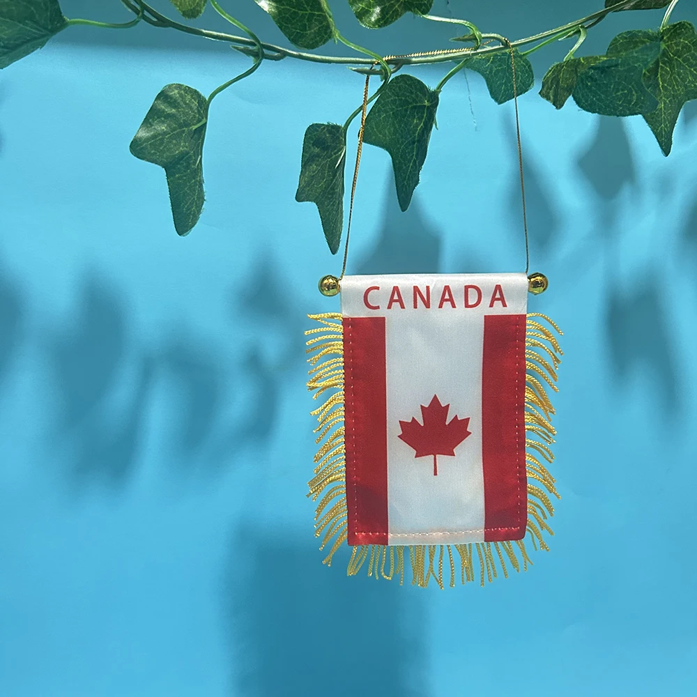 SKY FLAG Bandera de Canadá para ventana de coche, poliéster doble cara