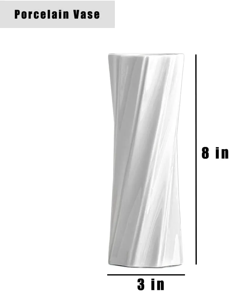 

8-дюймовая керамическая ваза для цветов в художественном классическом стиле для домашнего офиса, центральная часть стола, вмещает сушеные искусственные цветы