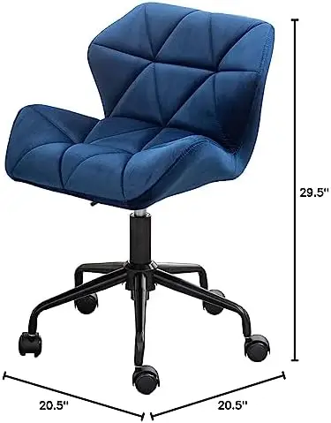 Eldon Diamond Tufted Adjustable Swivel Office Chair, Grayr, Blue